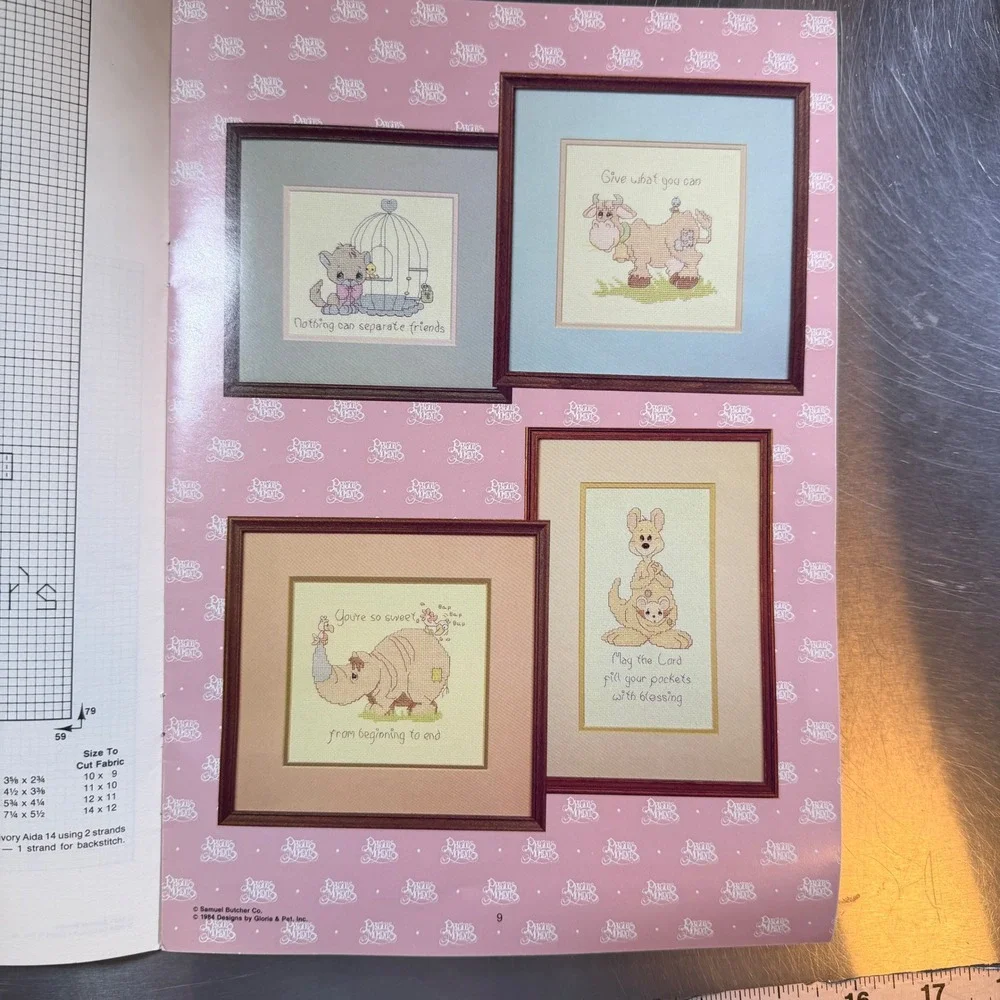 Precious Moments Fur-ever Friends Cross Stitch Pattern Book PM-5 Gloria & Pat